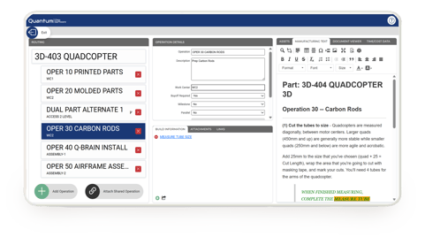 Quantum product & process setup