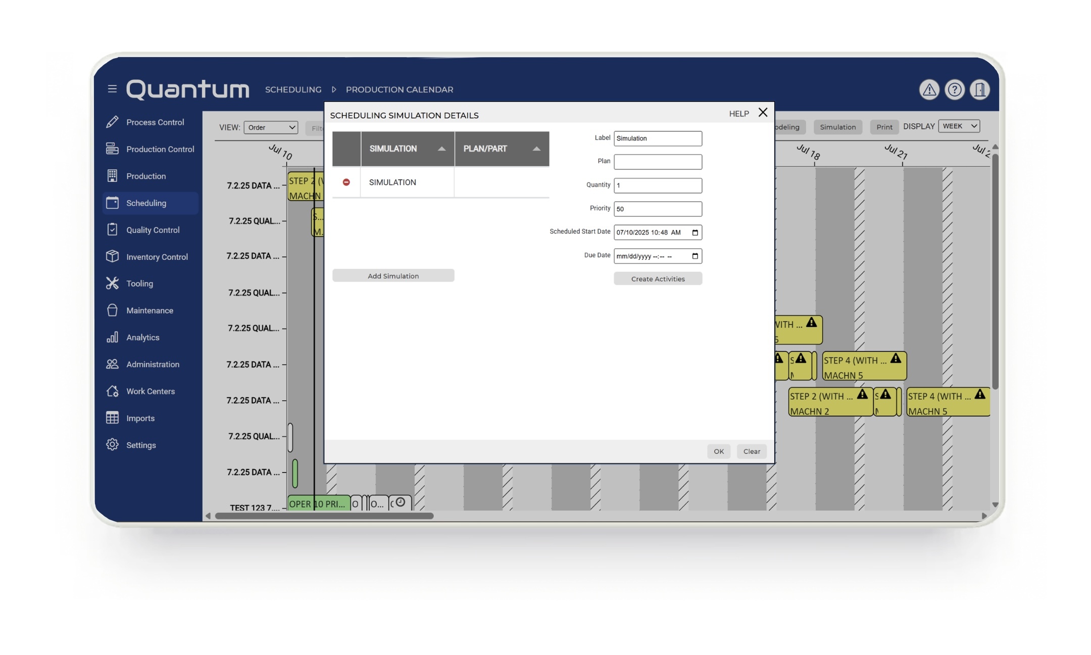 predictive manufacturing schedule